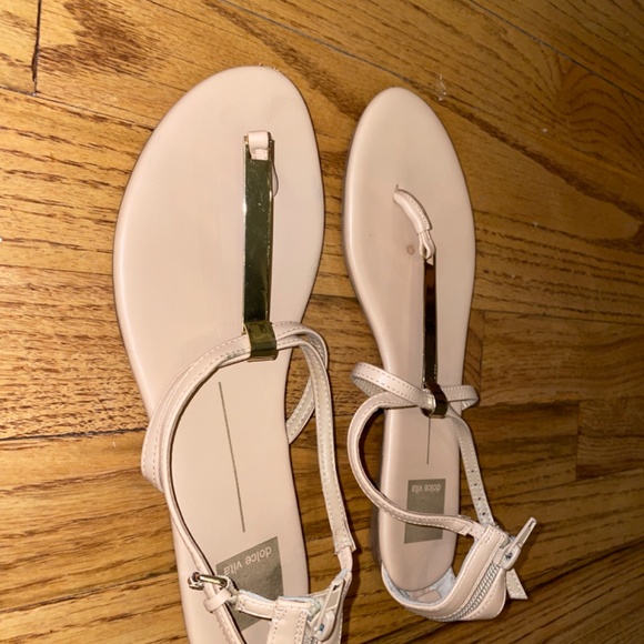 Dolce vita nude and gold strap sandals (sz 7.5) - Picture 2 of 3